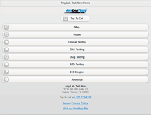 Tablet Screenshot of anylabtest-clearwater.com